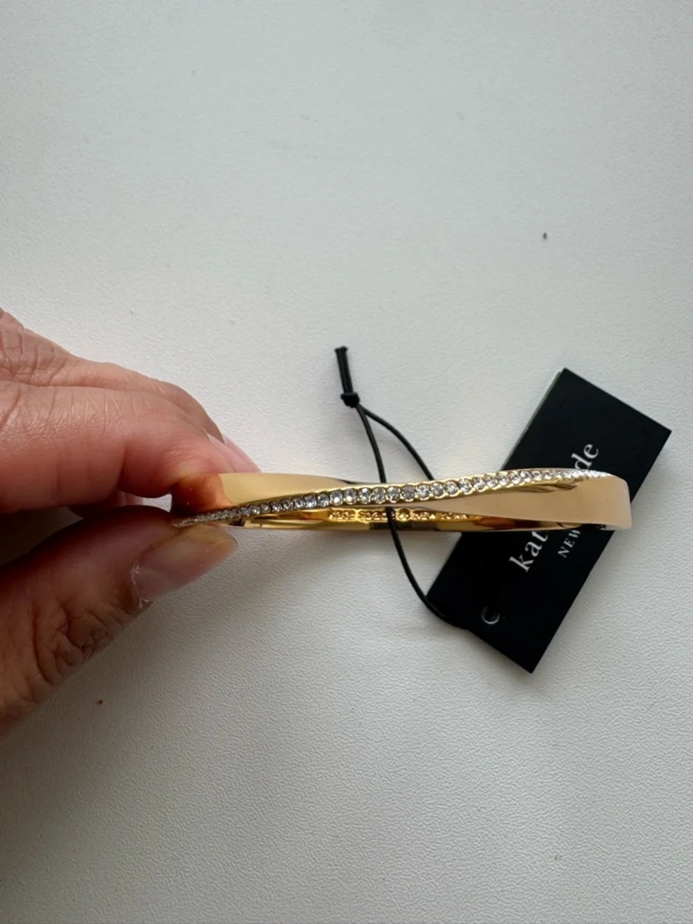 Kate Spade crystal hinged bangle bracelet - Picture 2 of 3